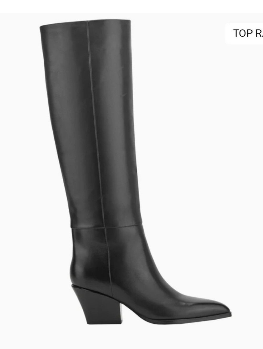 Marc Fisher Tarrie Block Heel Leather Boot.